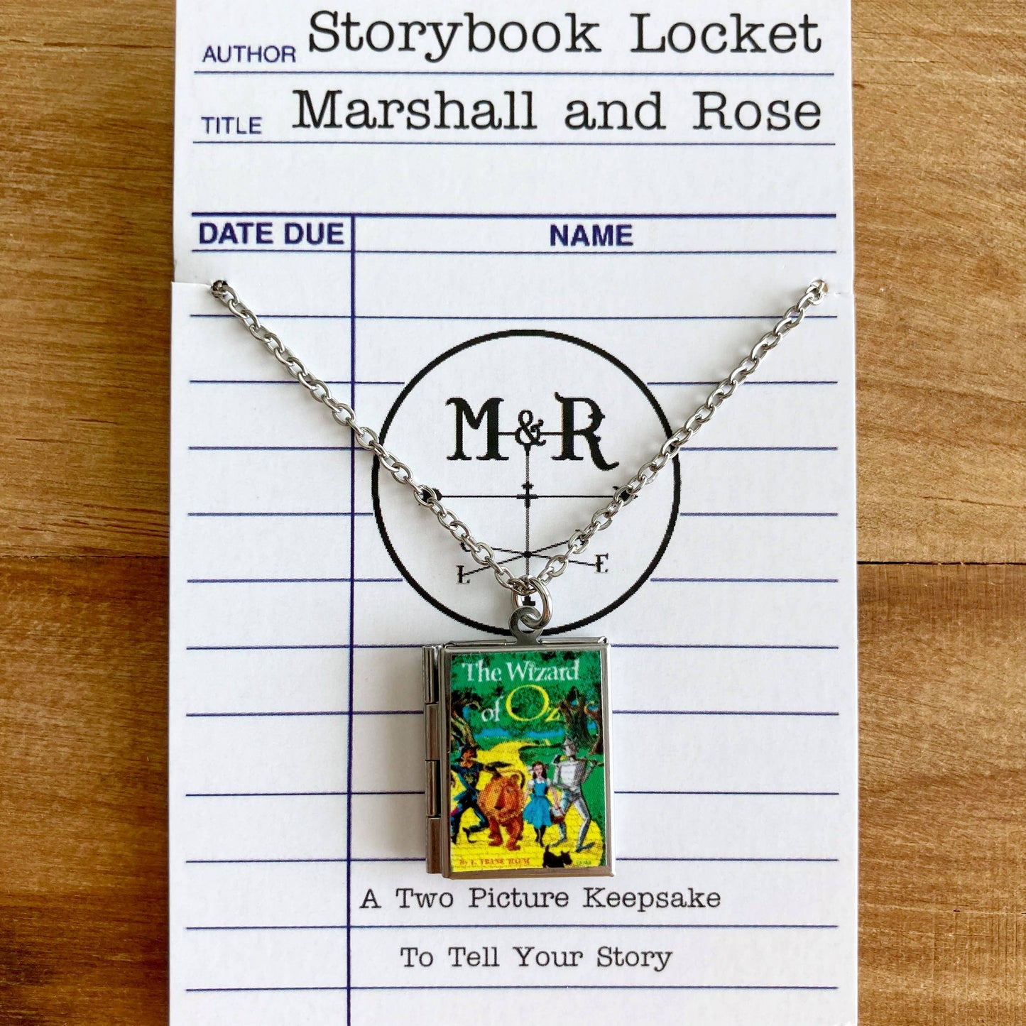 Book Locket The Wizard of Oz Necklace