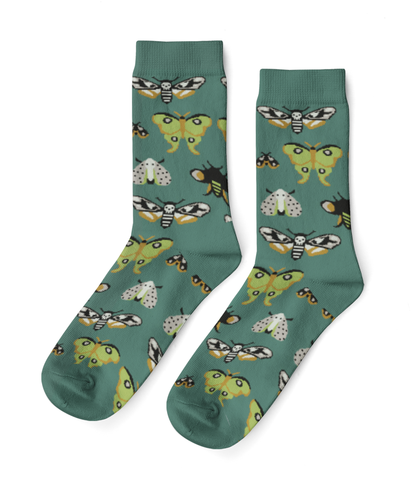 Moths Large Crew Socks