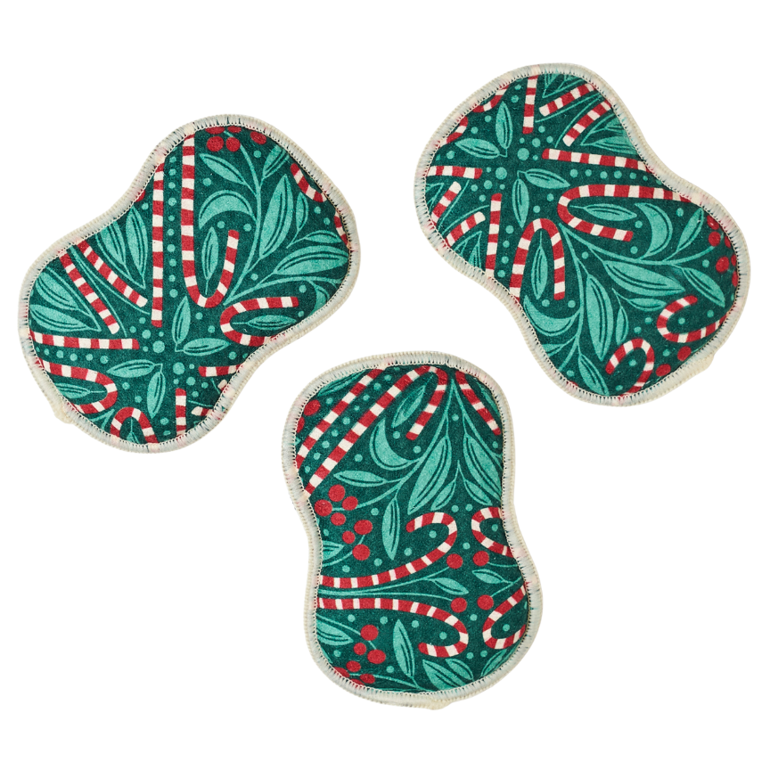 Dark Green Christmas RE:usable Sponges (Set of 3)