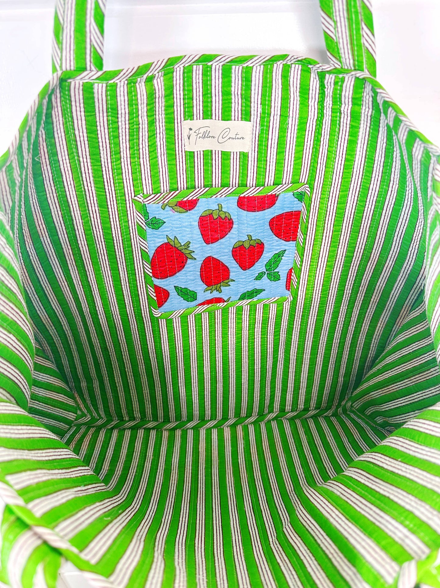 Blue Strawberry Bag Shopping Tote