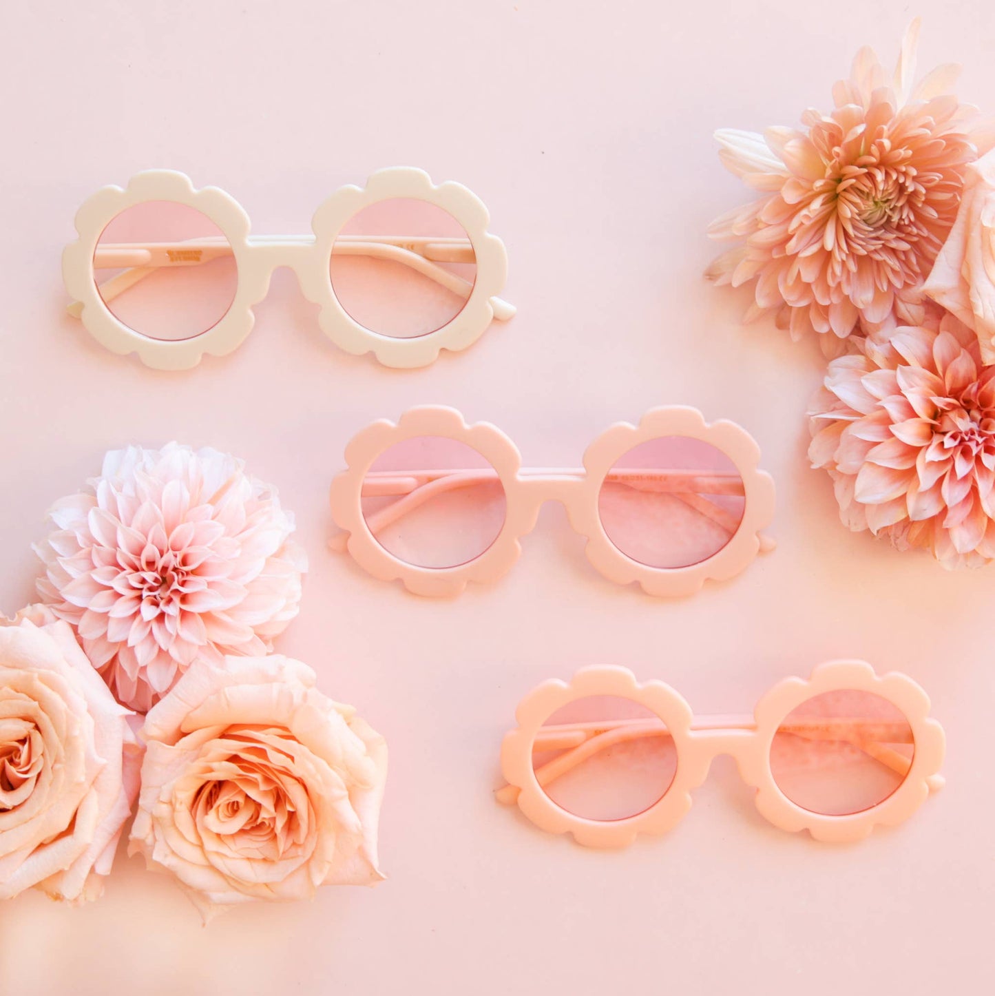 Adult Flower Sunglasses : Pink