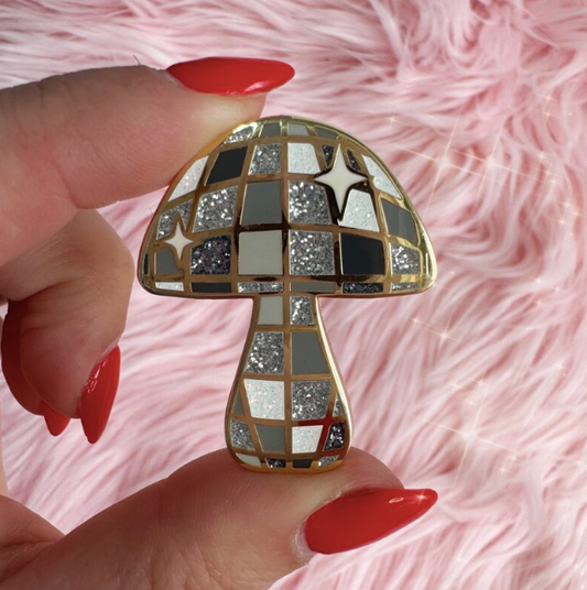 Disco Mushroom Enamel Pin
