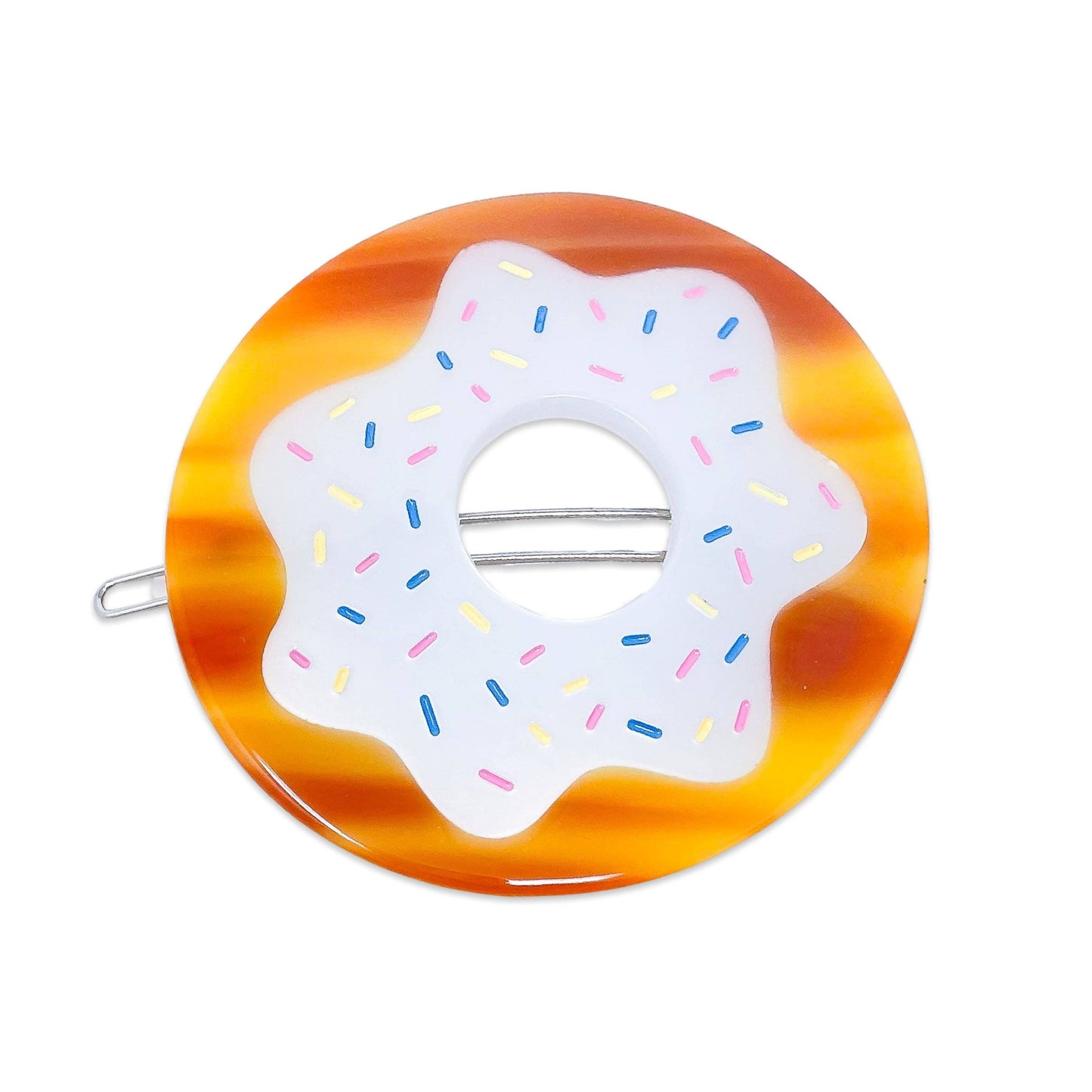 Vanilla Sprinkle Donut Barrette