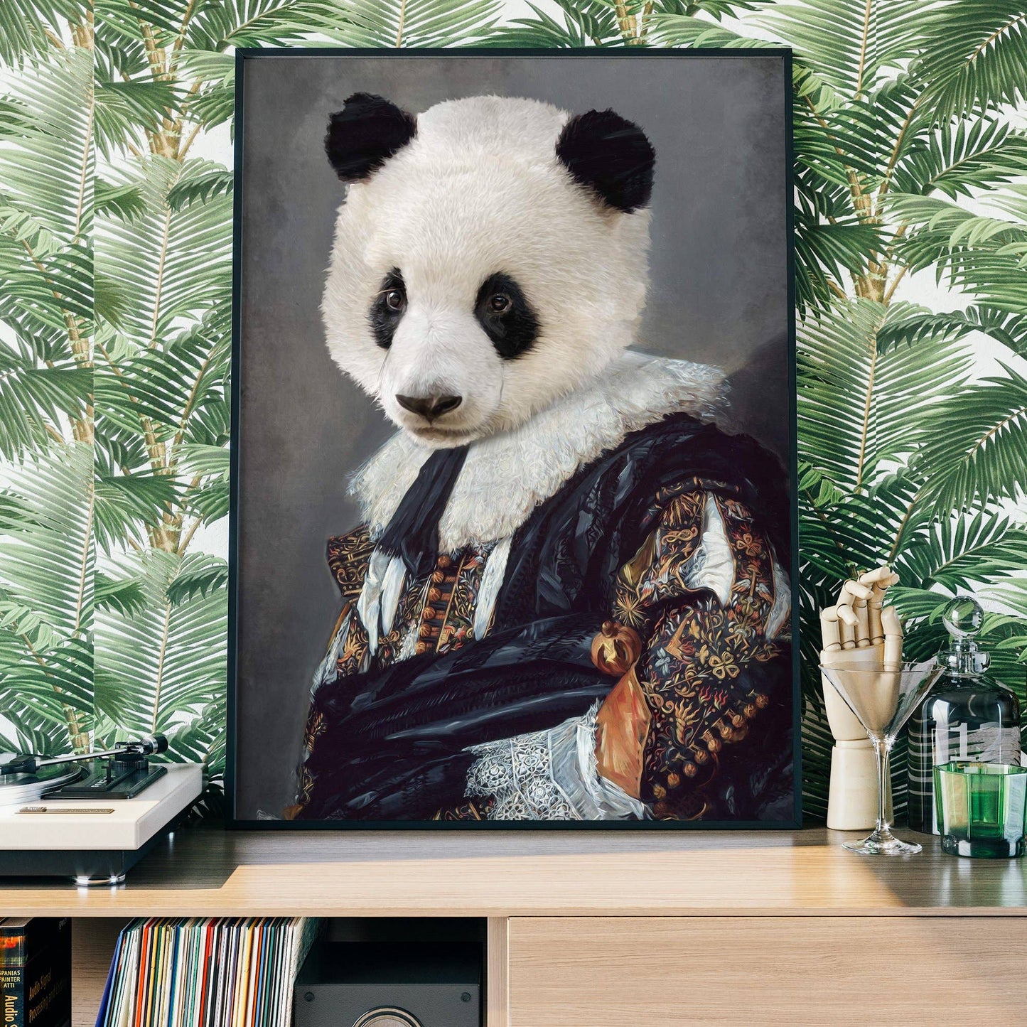 Cavalier Panda Portrait Print