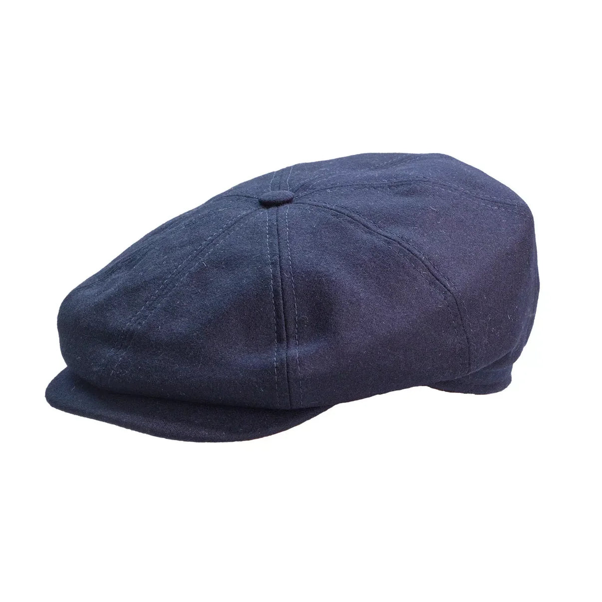 The Loden Wool "Brooklyn" Newsboy - Navy Blue by Laird Hatters