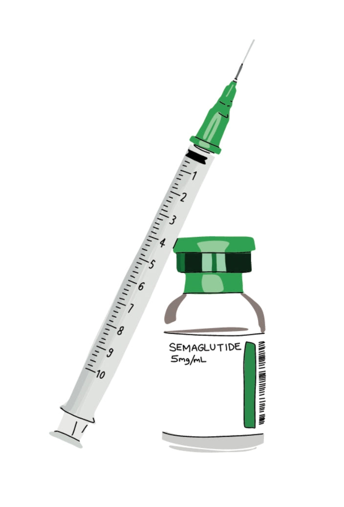 Ozempic Liquid Sparkle Glitter Christmas Ornament