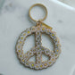 Peace Daisy Enamel Keychain