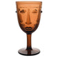 Amber Face Wine Glass