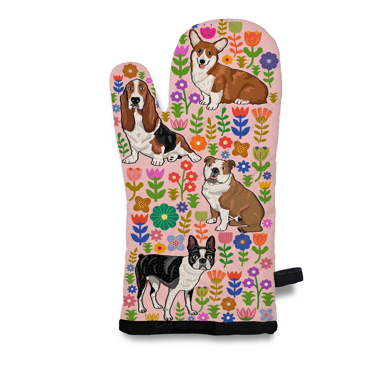 Spring Puppy Dogs Oven Mitt 