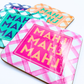 Vibrant Mahjong Coasters Set of 4