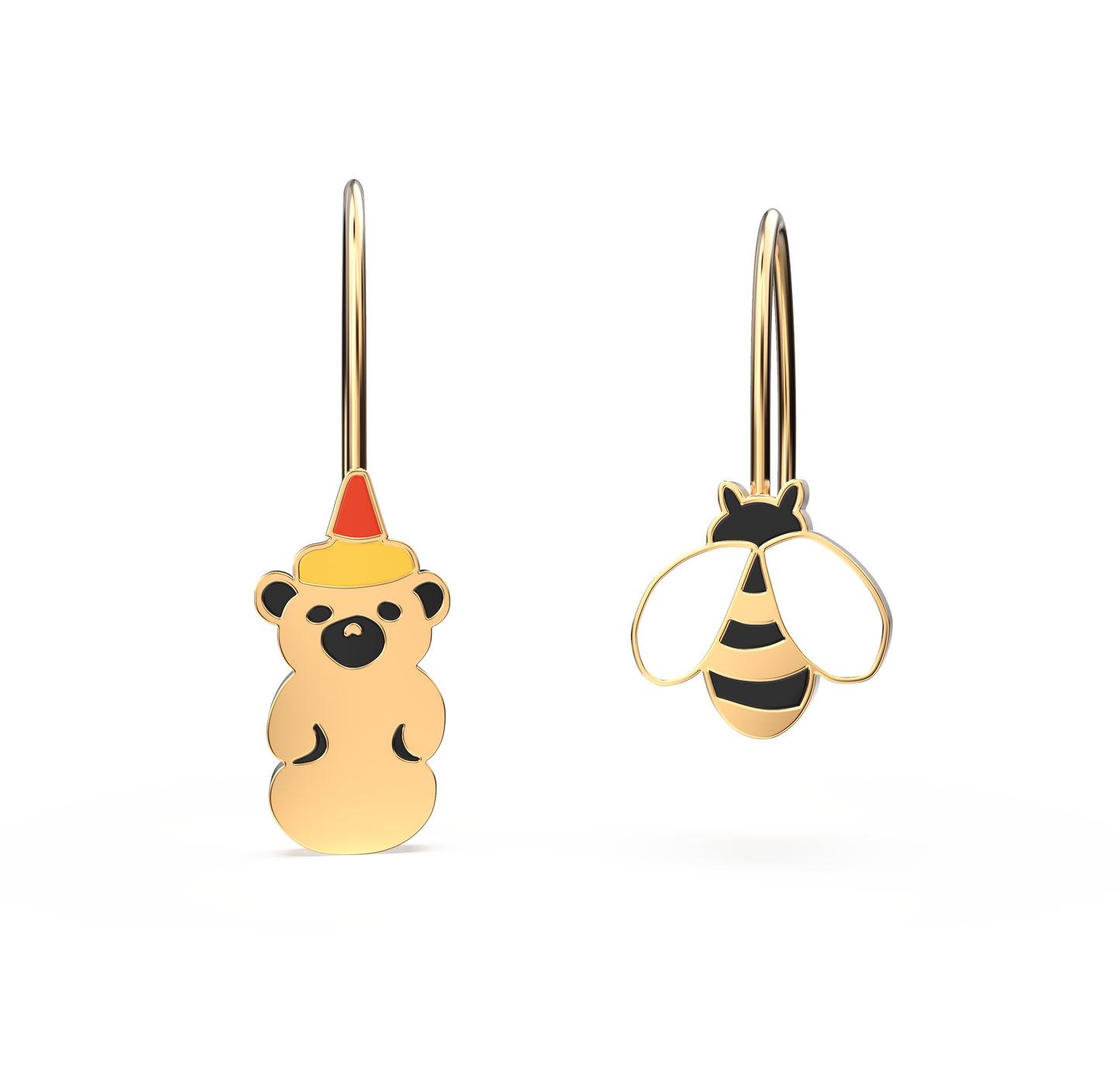 Honey Bee & Honey Bear Earrings