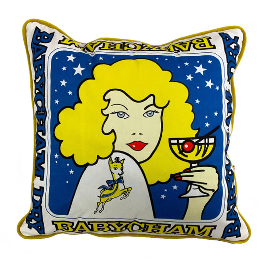 Babycham Cushion Cover - Blonde Lady