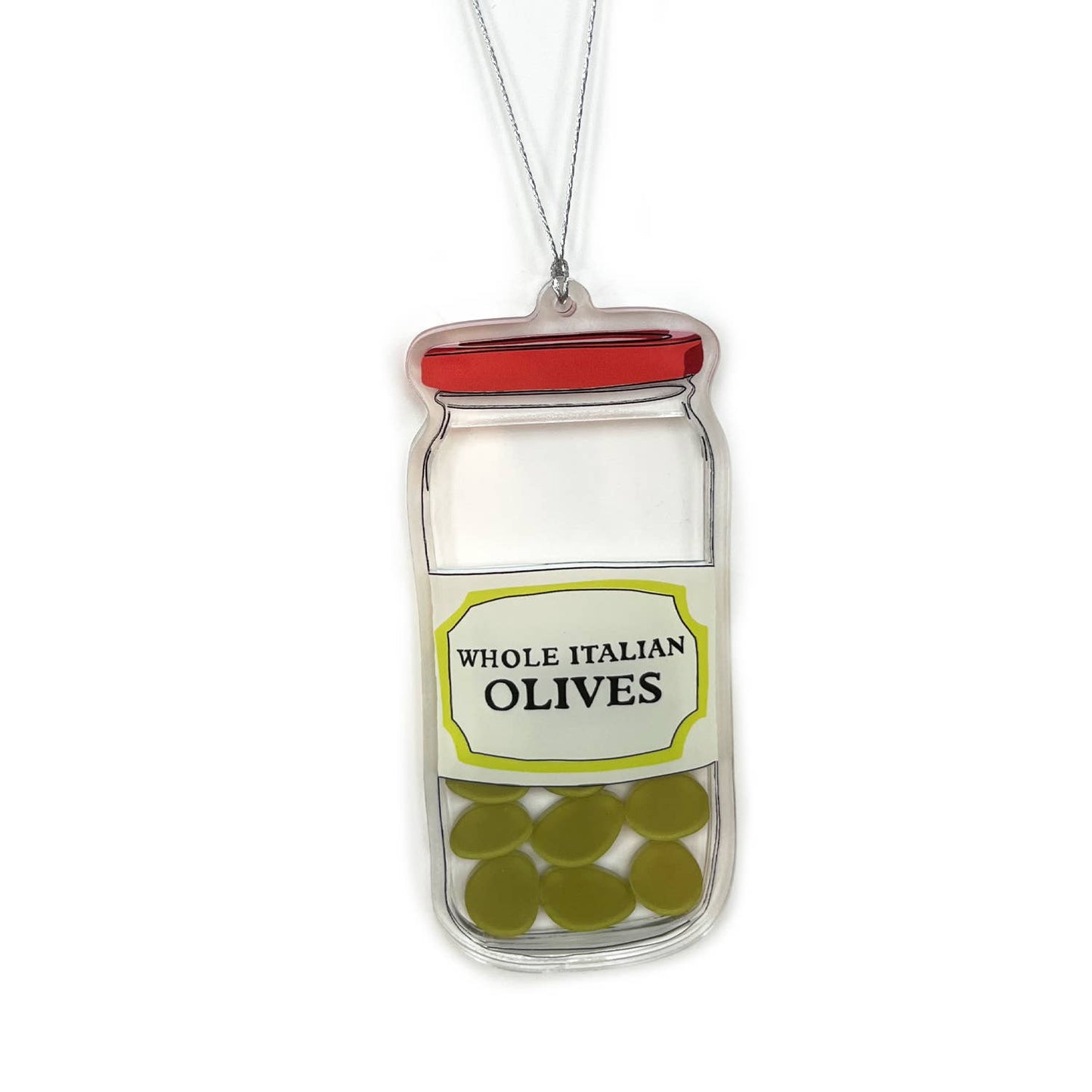 Jar of Olives Shaker Christmas Ornament