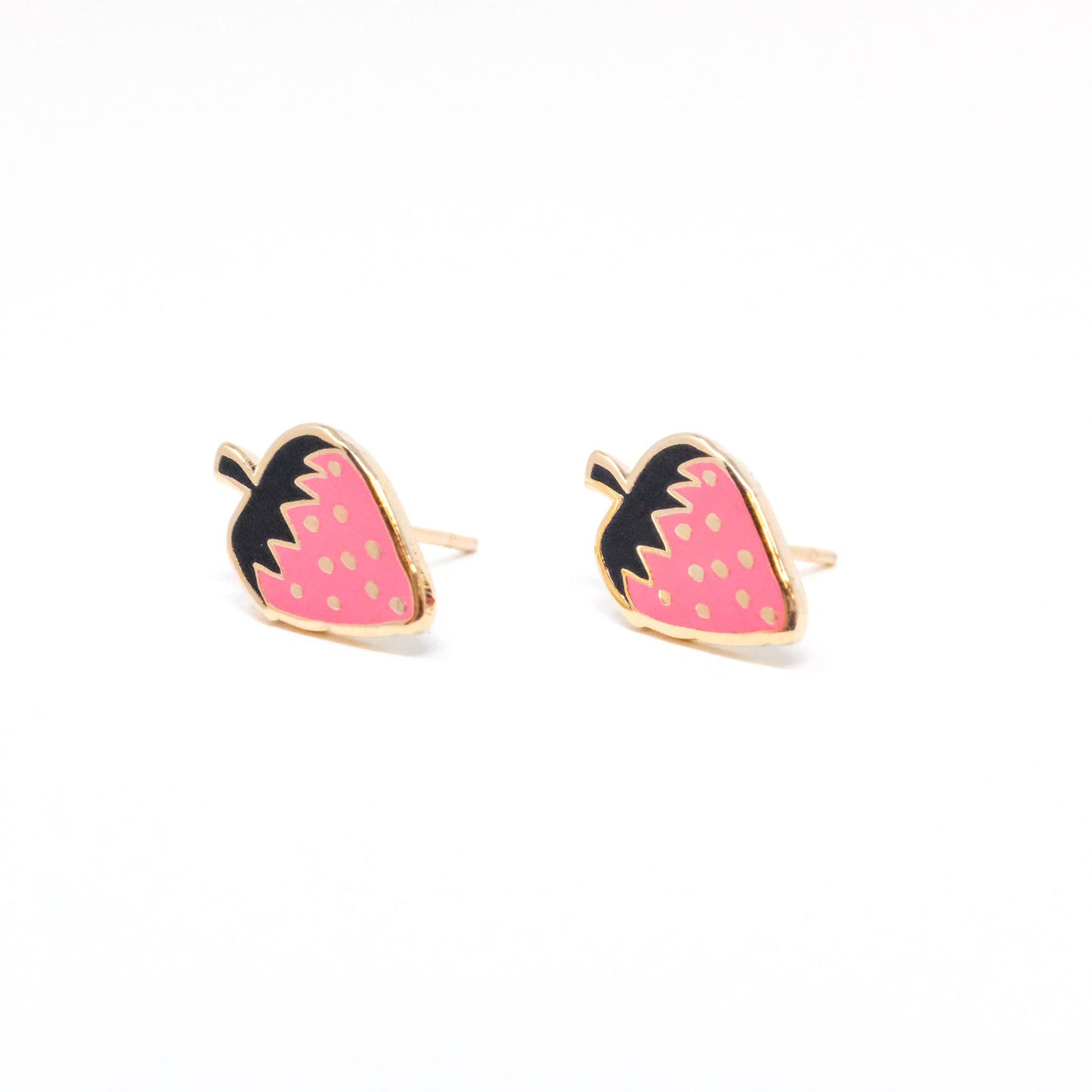 Strawberry Enamel Earrings