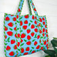 Blue Strawberry Bag Shopping Tote