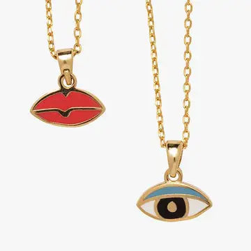 Eye/Lips Double Sided Pendant