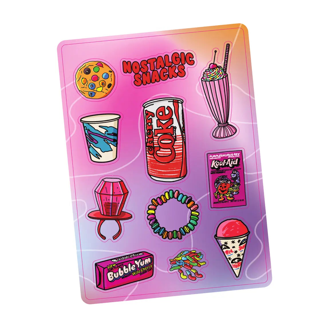 Nostalgic Snacks Sticker Sheet