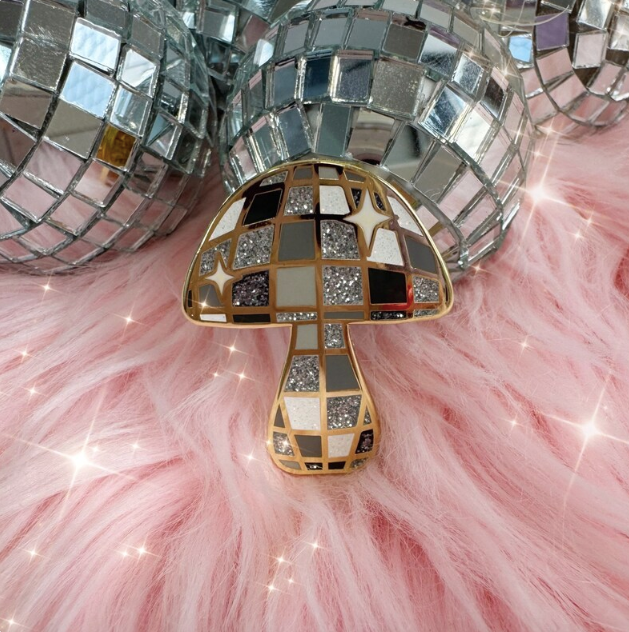 Disco Mushroom Enamel Pin