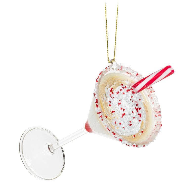 Christmas Martini Ornament-5"H