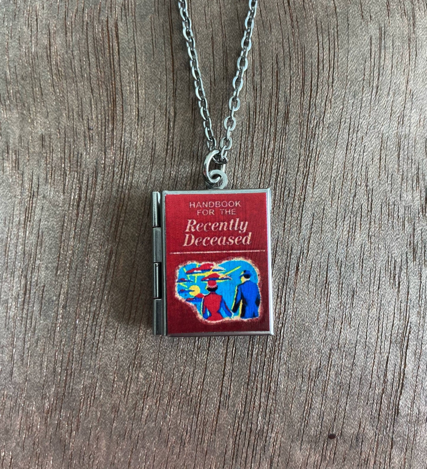 Book Locket Beetlejuice Necklace