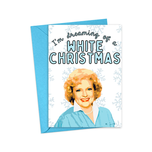 Betty White Christmas Card Funny Holiday Greeting Card