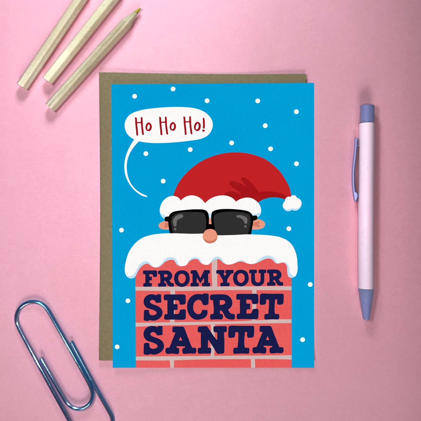 Funny Christmas Card - Secret Santa Spy Card