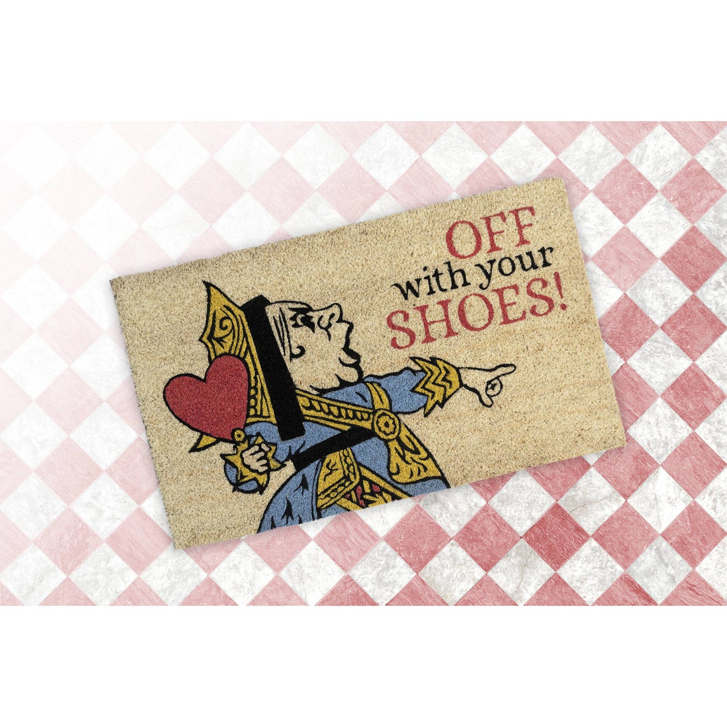 Victoria and Albert Museum Queen of Hearts Coir Doormat