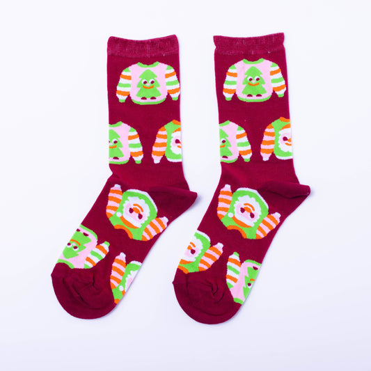 Christmas Sweaters Socks - Women's Christmas Sweater Socks
