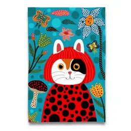 Calico Cat- Yayoi Kusama KusaMEOW Tea Towel