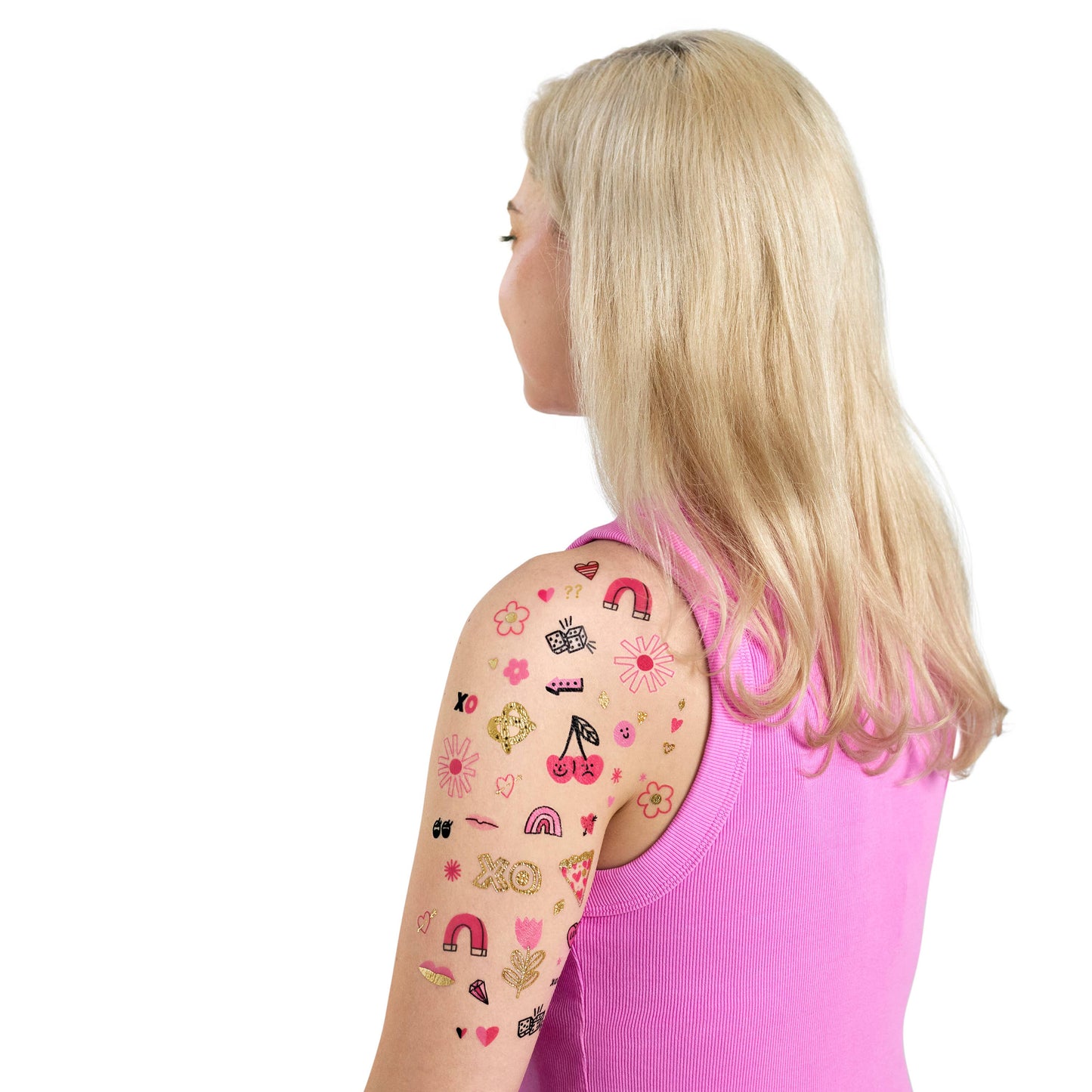 Golden Hearts Tattoo Sheet