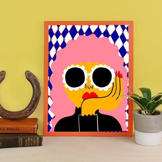 Bubblegum Lady Art Print