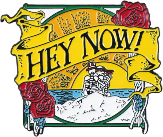 Enamel Pin - "Hey Now!" - Two Skeletons On The Beach