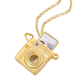 Polaroid Camera 14K Gold Steel Necklace