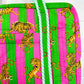 Pink & Green Handmade Quilted Tiger Print Duffle