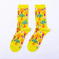 Yellow Owl Fun Socks