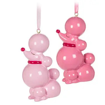 Pink Poodle Ornament