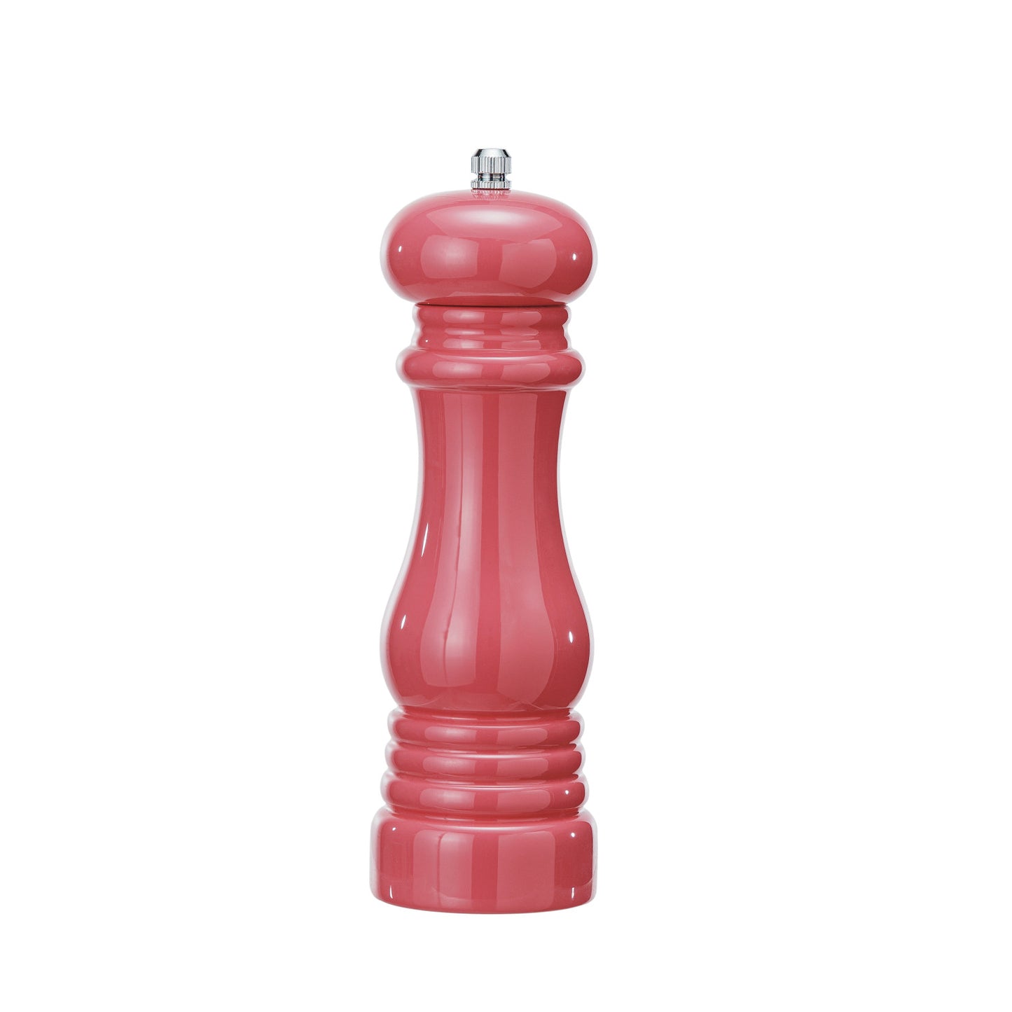 Enameled Rubberwood Salt/Pepper Mill, Pink