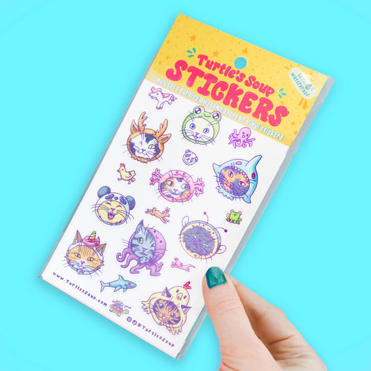 Cosplay Cats Vinyl Sticker Sheet