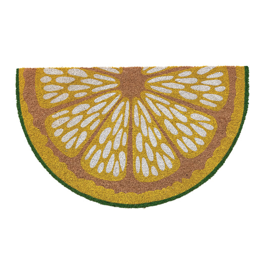 Natural Coir Lemon Slice Shaped Doormat