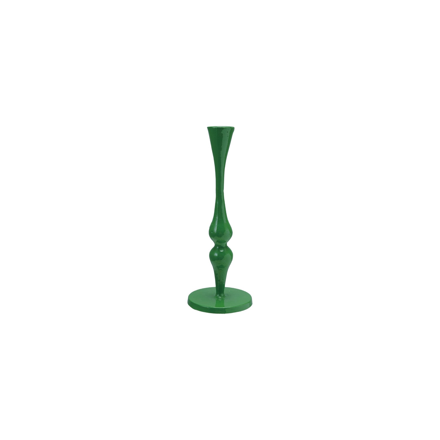 Cast Iron Taper Holder, Green