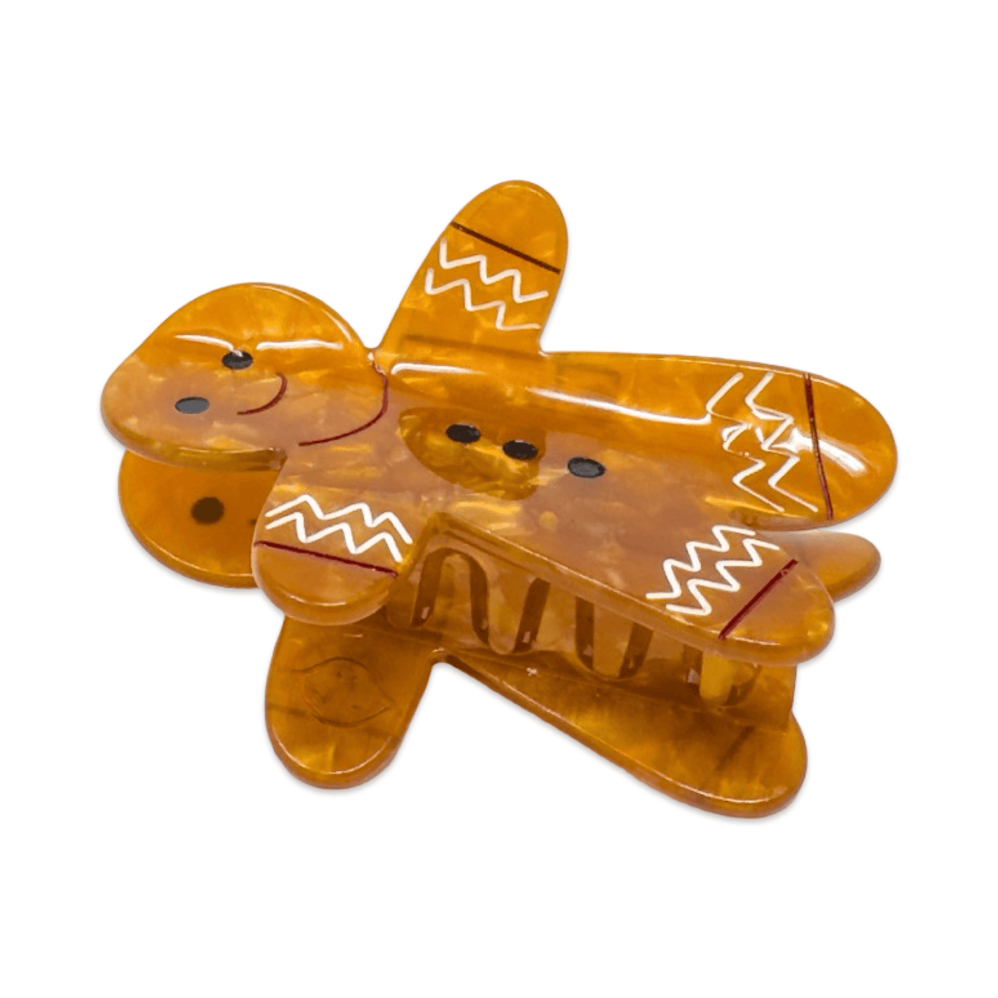 Midi Gingerbread Cookie Hair Claw Clip
