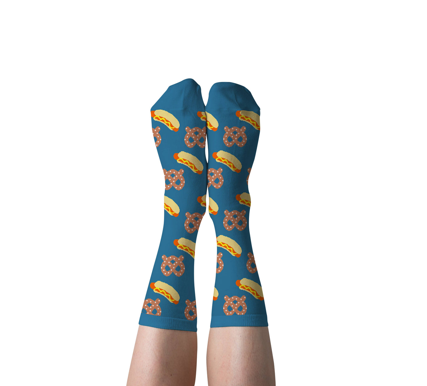Hot Dog & Pretzel Crew Socks