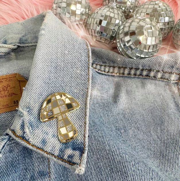 Disco Mushroom Enamel Pin