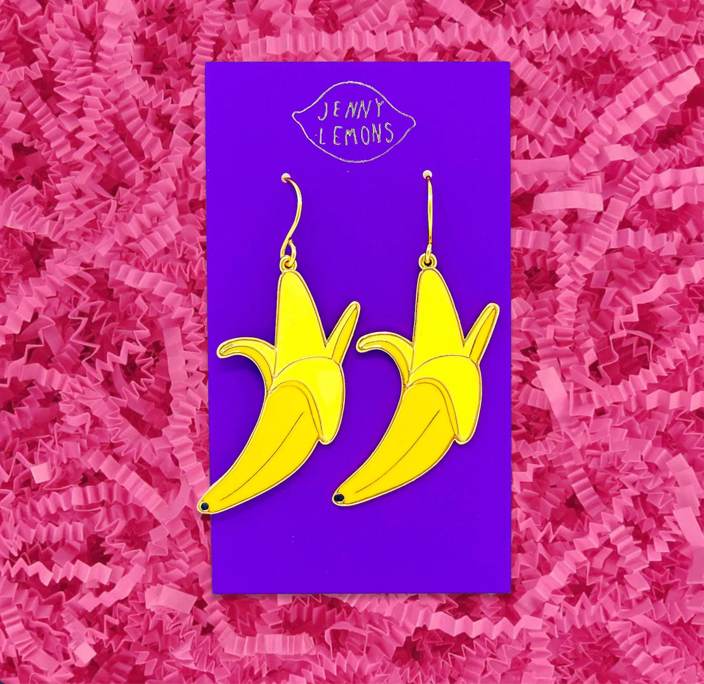 Peeled Banana Earrings