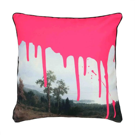 Panama Canvas Cushion - Artistic Cushion Pink