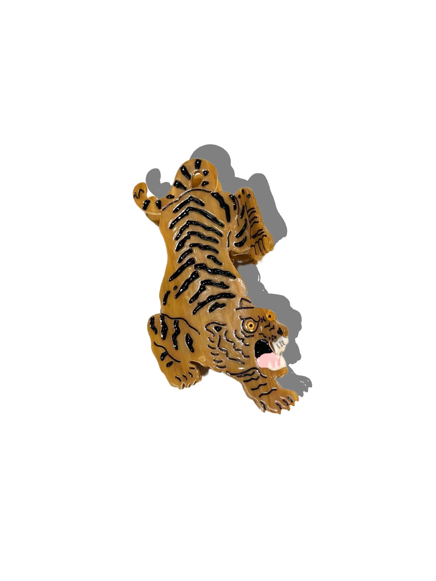 Hand-painted Tiger Animal Claw Hair Clip