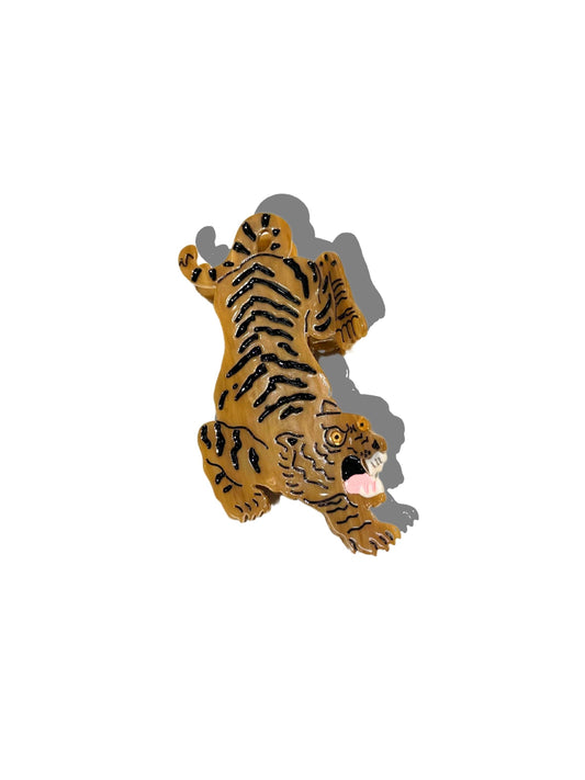 Hand-painted Tiger Animal Claw Hair Clip