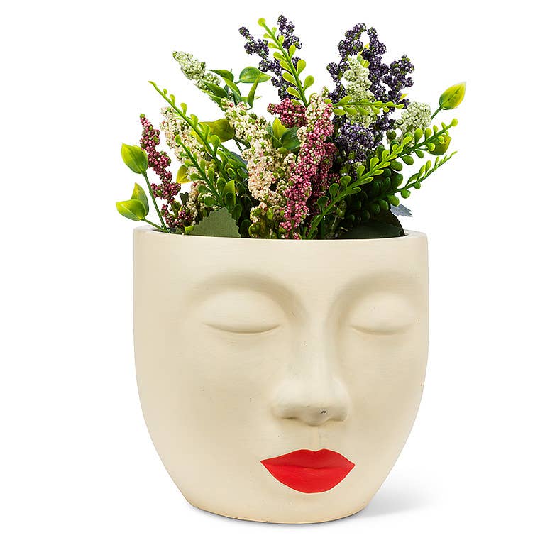 Face w/Lipstick Planter