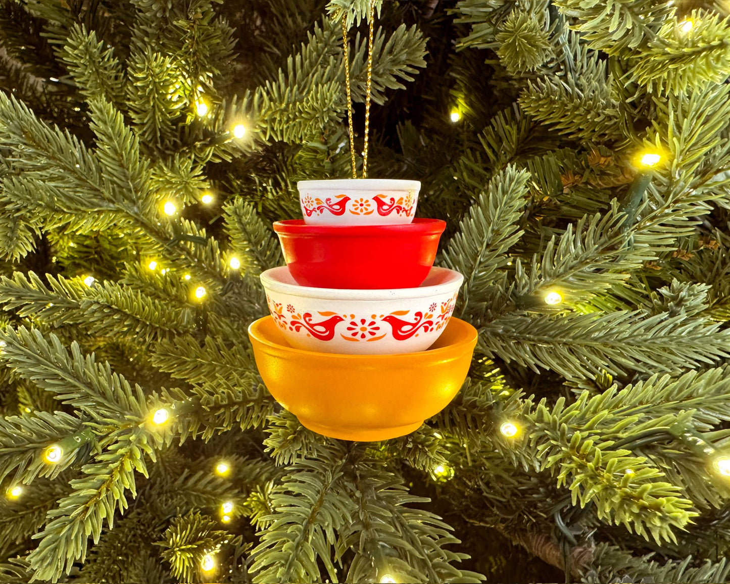 Mini Friendship Pyrex-Inspired Bowl Ornament