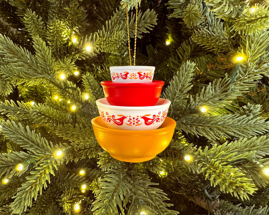 Mini Friendship Pyrex-Inspired Bowl Ornament